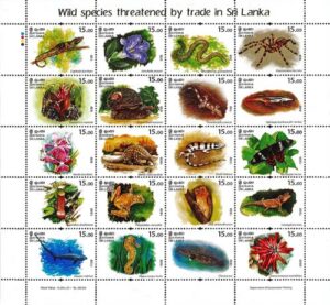 Wild species threatened by trade in Sri Lanka (Sheetlet) - 2020 - MNH
