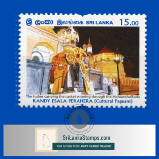 Kandy Esala Perahera - 2020 (The tusker carrying the casket entering through the Mahawahalkada) - MNH