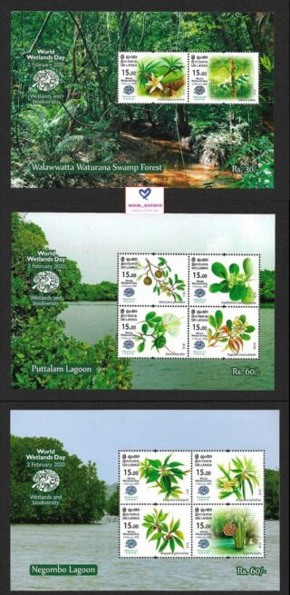 World Wetlands Day - 2020 MS Set-(3 Mini sheets)- MNH